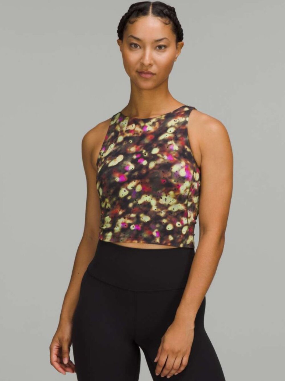 Lululemon Align High-Neck Tank Top Soft Focus Splatter Green Multi Women's 6